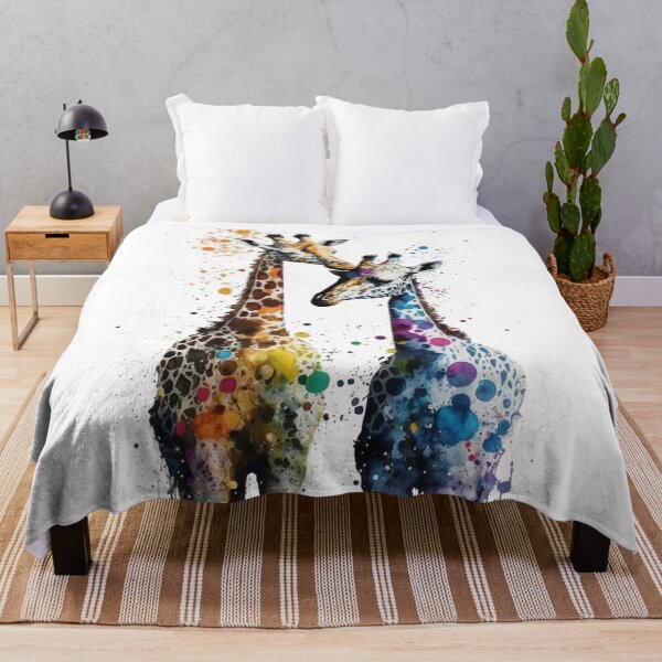 Item preview, Giraffe Mother & Baby - Banksy Style - 20% Donated to Tusk designed and sold by FourPawsPrints.