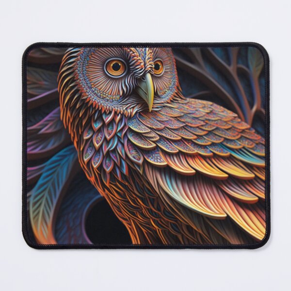 Item preview, Psychedelic Colorful Owl designed and sold by mind-melt-er.
