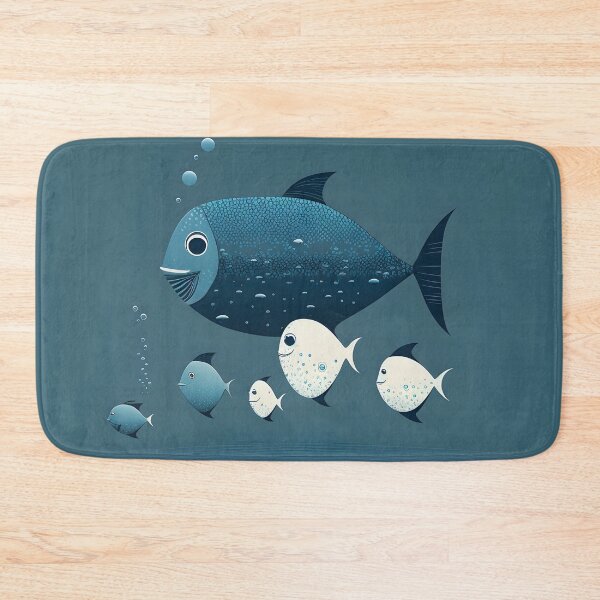 Item preview, Happy fish family (shoal, creative, art, abstract, design) designed and sold by DailyDragon.