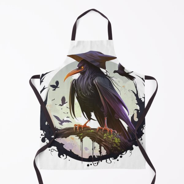Item preview, Smirking Witch Crow Cartoon designed and sold by RootNeeds.