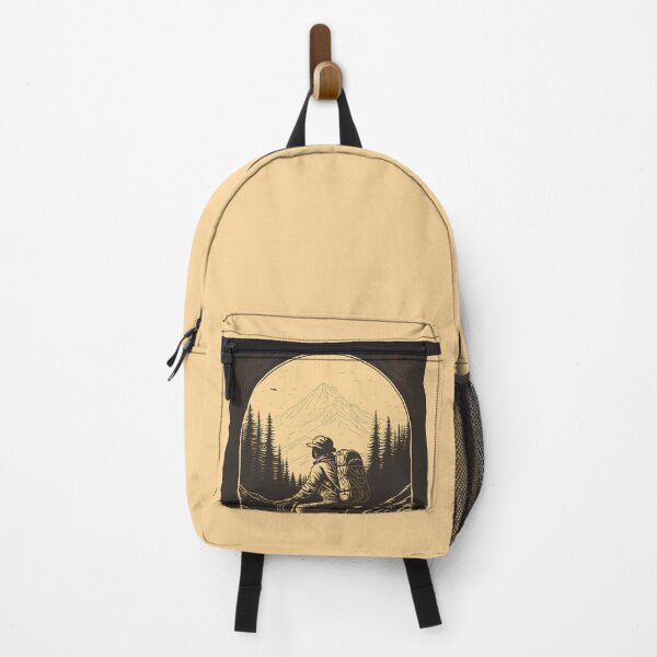 Item preview, Vintage bikepacking illustration designed and sold by EmeraldeaArt.