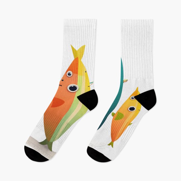 Item preview, Happy Fish Family (no background) - 4 fish - art, creative, abstract, whimsical, design, funny designed and sold by DailyDragon.