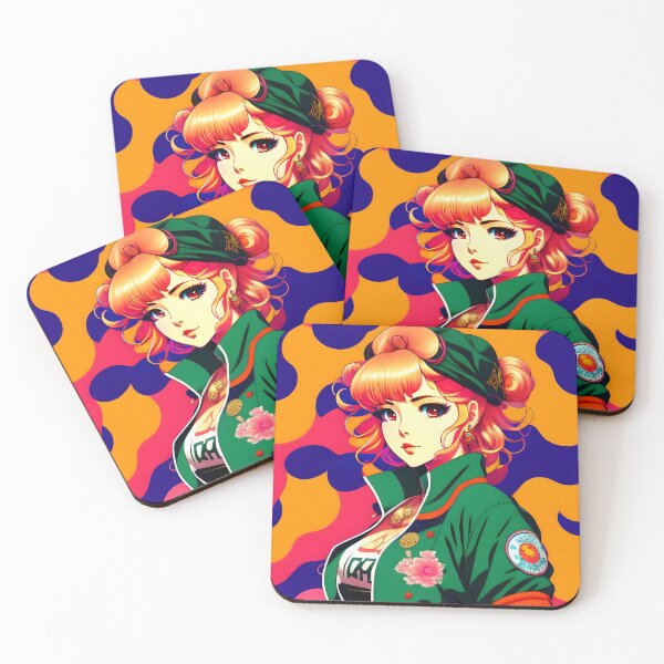 Item preview, Retro Anime Girl, 90's Aesthetic, Retro-Vintage, Cyberpunk Style with Vibrant Colors designed and sold by DelMoore93.
