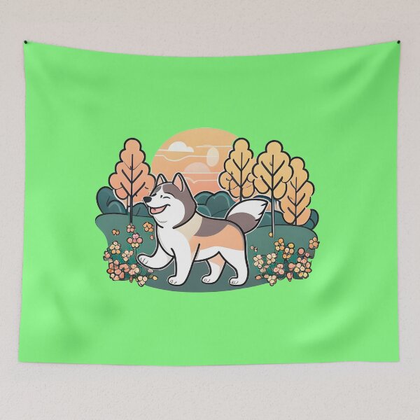 Item preview, Husky in the woods designed and sold by brindled.