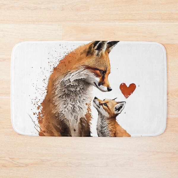Item preview, Fox Mother & Baby - Banksy Style - 20% Donated to Tusk designed and sold by FourPawsPrints.