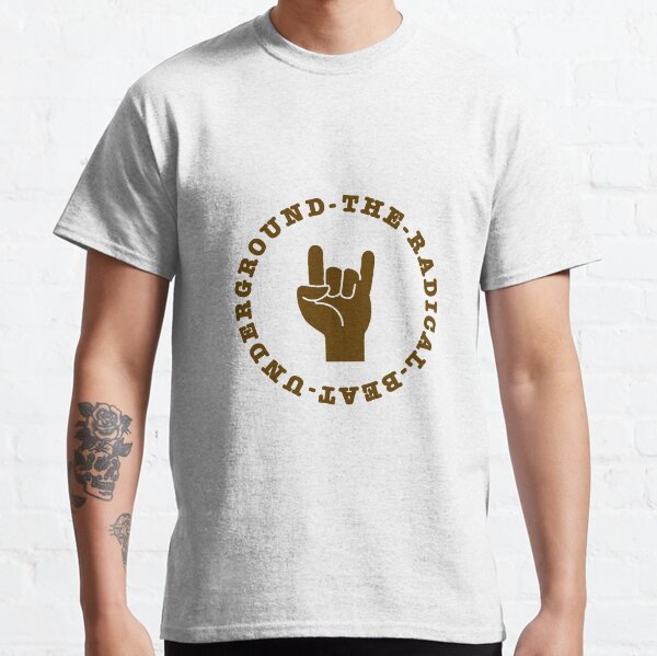 THE RADICAL BEAT UNDERGROUND - Devil Horns Logo Brown Classic T-Shirt
