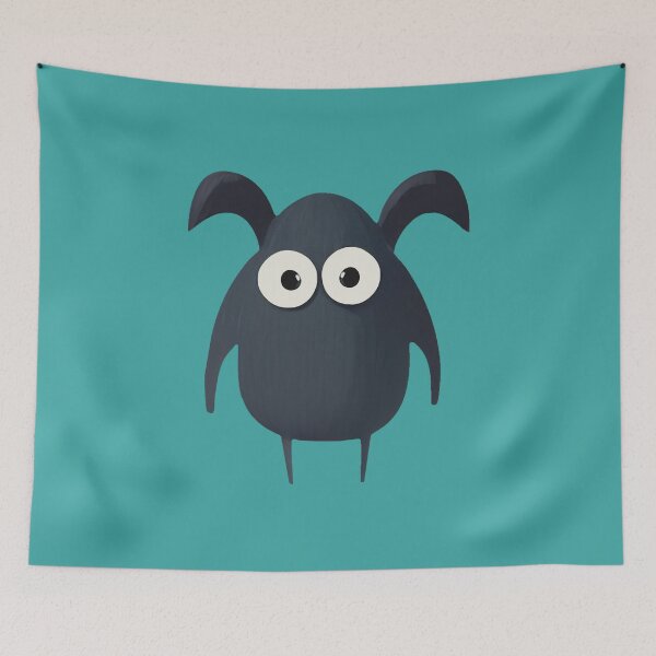 Item preview, Mouthless Cute Funny Black Little Monster designed and sold by RailoImage.