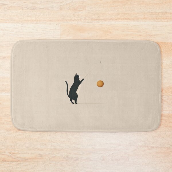Item preview, Cat playing with a ball of yarn (beige background) designed and sold by ORVIATO.