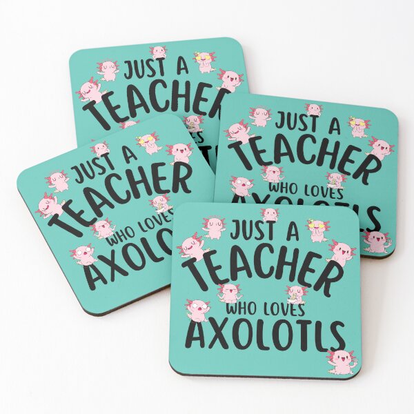 Item preview, Just a Teacher Who Loves Axolotls Shirt, Sticker-Black Text designed and sold by NateFellhauer.
