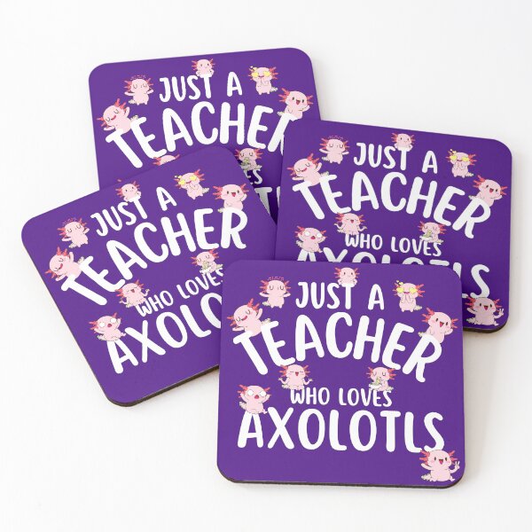 Item preview, Just a Teacher Who Loves Axolotls Shirt, Sticker-White Text designed and sold by NateFellhauer.