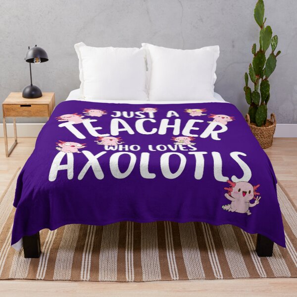 Item preview, Just a Teacher Who Loves Axolotls Shirt, Sticker-White Text designed and sold by NateFellhauer.