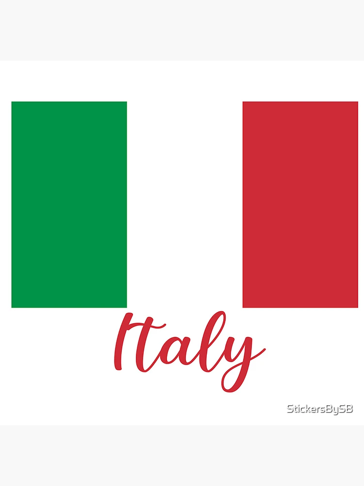 4R  483A Stickers 3D Bandera Italia HQ, Set De 3, 55 X 18 Mm