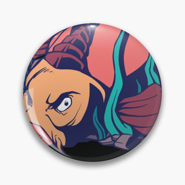 Item preview, Angry carp fish Sticker designed and sold by SonjaImhof.