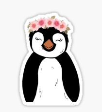 Floral Penguin Sticker