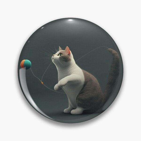 Item preview, Cat playing with a ball of yarn (black background) designed and sold by ORVIATO.