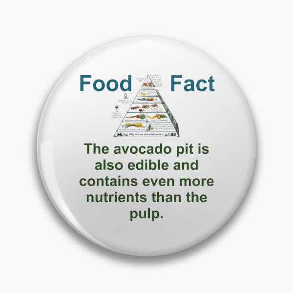 Item preview, The Avocado Pit Is Also Edible - Food Fact designed and sold by CrankyOldDude.