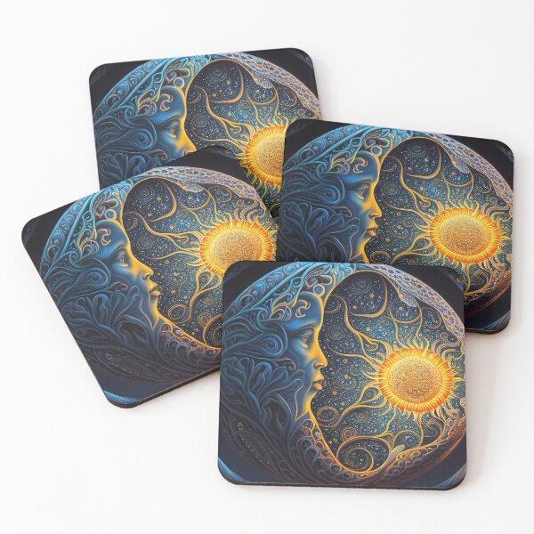 Artikelvorschau, Psychedelic Moon And Sun entworfen und verkauft von mind-melt-er.