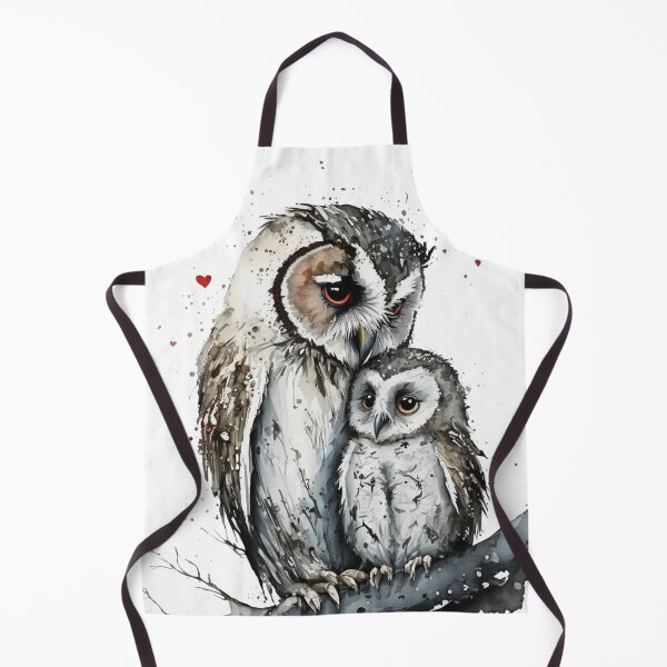 Item preview, Owl Mother & Baby - Banksy Style - 20% Donated to Tusk designed and sold by FourPawsPrints.