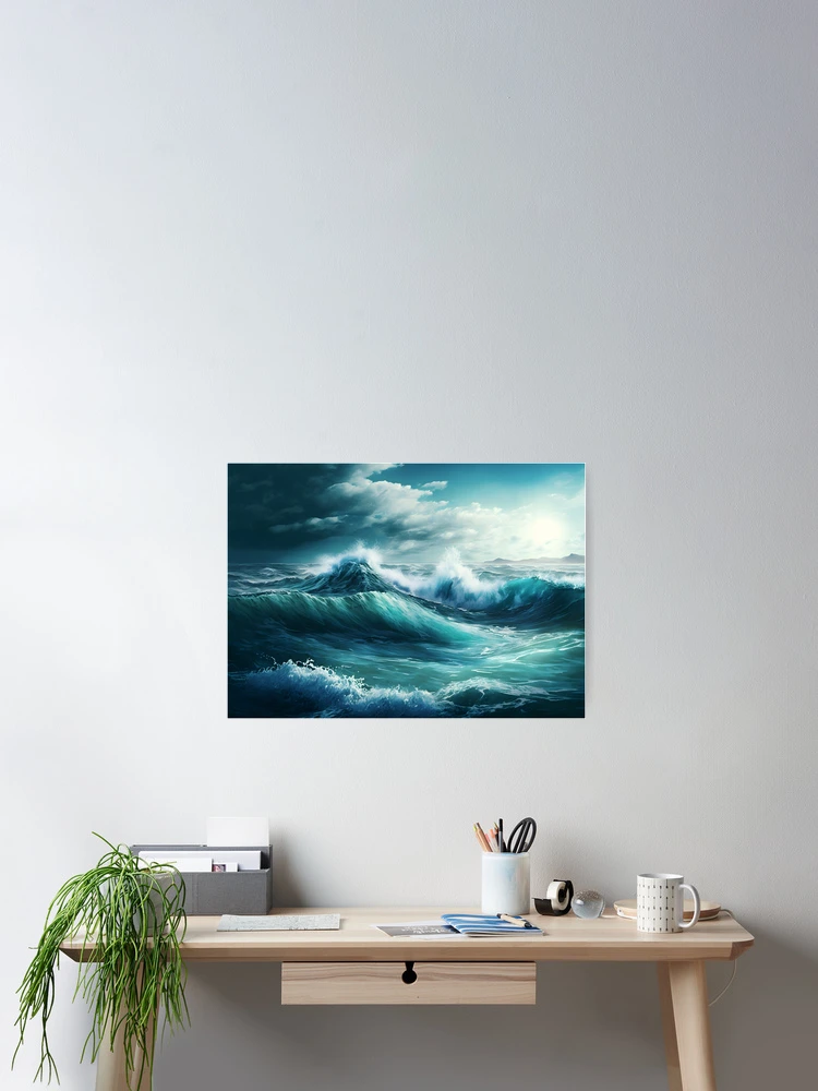Thumbnail 2 of 3, Poster, Wave Rider designed and sold by dotperinchart.