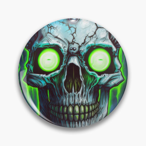 Item preview, Green Glowing Terminator Inspired Cyborg Skull designed and sold by ArtificialEye.
