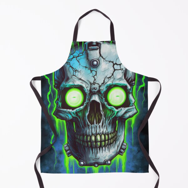 Item preview, Green Glowing Terminator Inspired Cyborg Skull designed and sold by ArtificialEye.