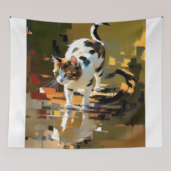 Item preview, Feline Curiosity: A Painting of My Inquisitive Cat designed and sold by KH-GardenEden.