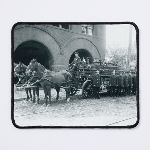 Item preview, C. 1900 Boston Fire Department, Combination Ladder Company 4, East Boston designed and sold by retrophotoworks.