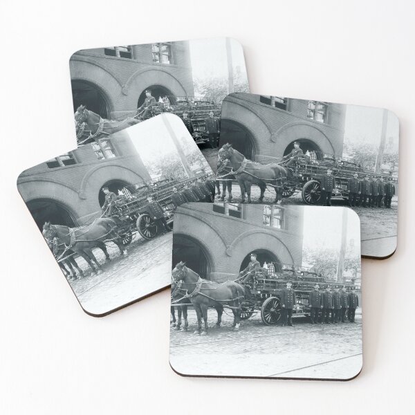 Item preview, C. 1900 Boston Fire Department, Combination Ladder Company 4, East Boston designed and sold by retrophotoworks.