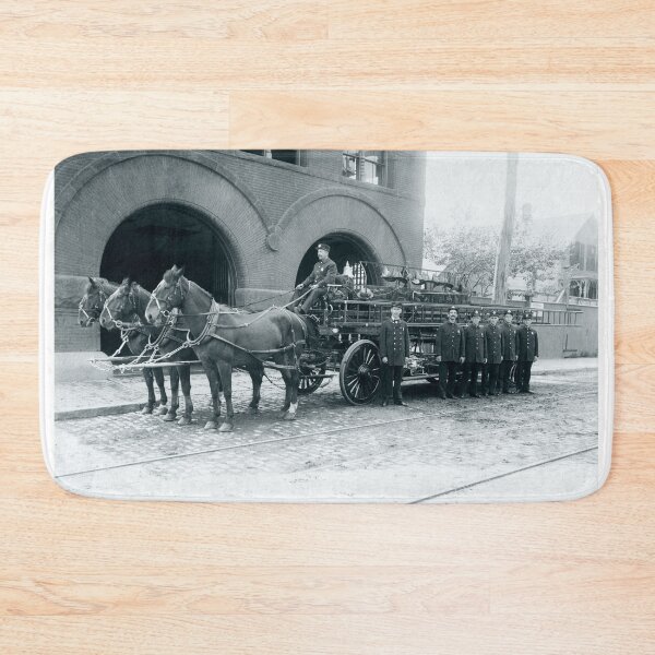 Item preview, C. 1900 Boston Fire Department, Combination Ladder Company 4, East Boston designed and sold by retrophotoworks.