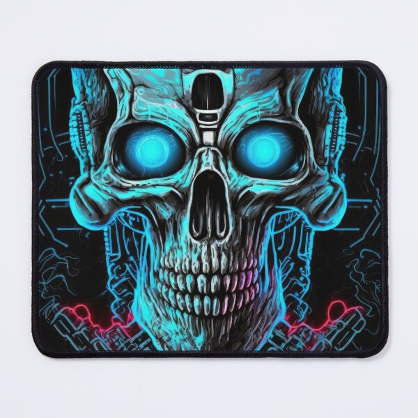 Item preview, Blue Glowing Terminator Inspired Cyborg Skull designed and sold by ArtificialEye.