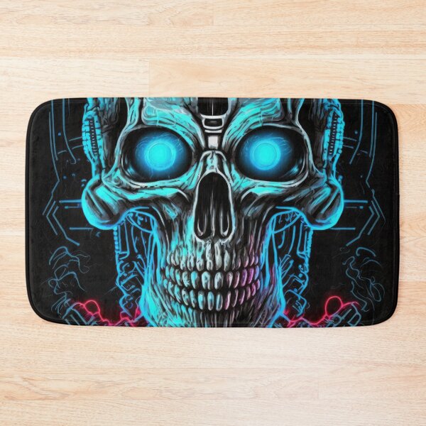 Item preview, Blue Glowing Terminator Inspired Cyborg Skull designed and sold by ArtificialEye.