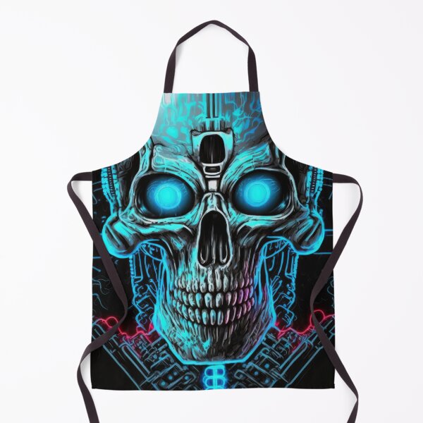 Item preview, Blue Glowing Terminator Inspired Cyborg Skull designed and sold by ArtificialEye.