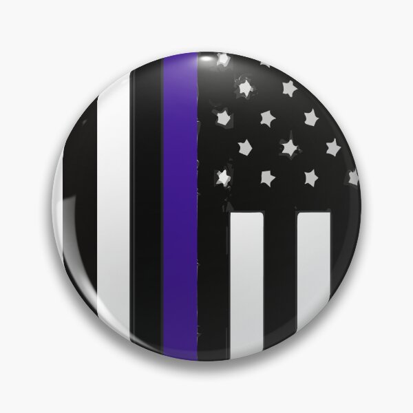 Aperçu de l'œuvre Police fine ligne bleue verticale grande créée et vendue par ColoradDog21.