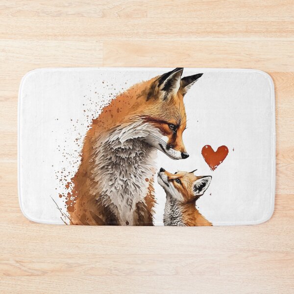 Item preview, Fox Mother & Baby - Banksy Style - 20% Donated to Tusk designed and sold by FourPawsPrints.