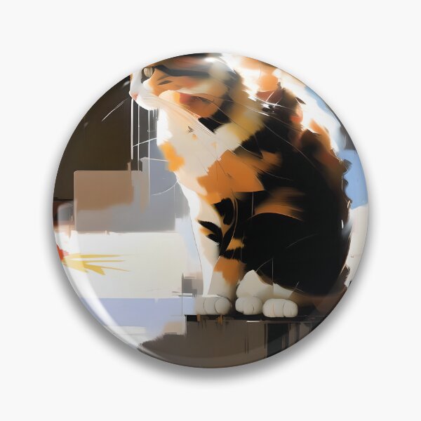 Item preview, "Whiskers and Whimsy: A charming kitty oil painting" designed and sold by KH-GardenEden.