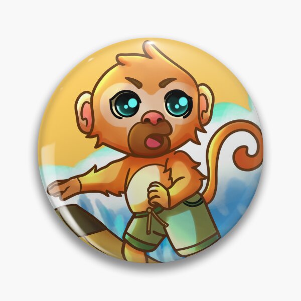 Item preview, monkey surfing in the sea reaching the big wave of the season, cartoon style, colorful,  designed and sold by kitsuneins.