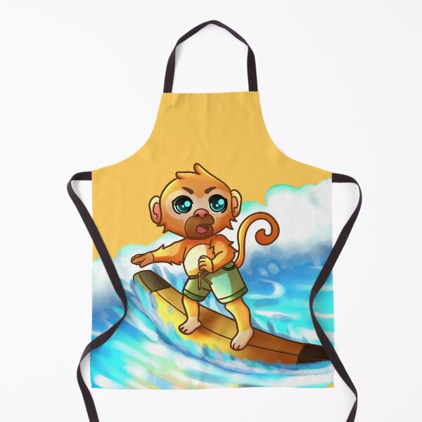 Item preview, monkey surfing in the sea reaching the big wave of the season, cartoon style, colorful, designed and sold by kitsuneins.