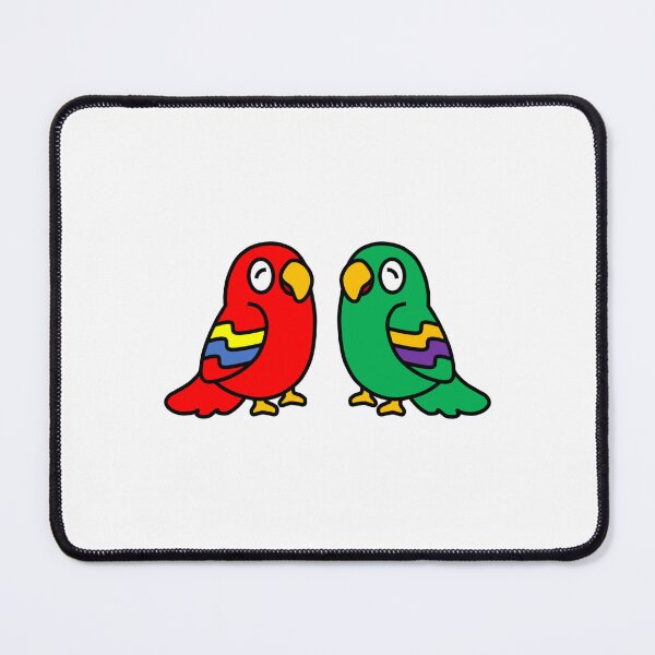 Item preview, Cute Happy Rainbow Parrot Pair designed and sold by OrderofOps.