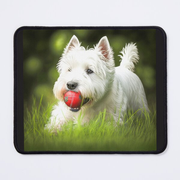 Item preview, westie playing ball designed and sold by Dawntracey12.
