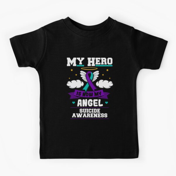 Item preview, My Hero Is Now My Angel Suicide Purple Turquoise Semicolon   designed and sold by DittoMotto.
