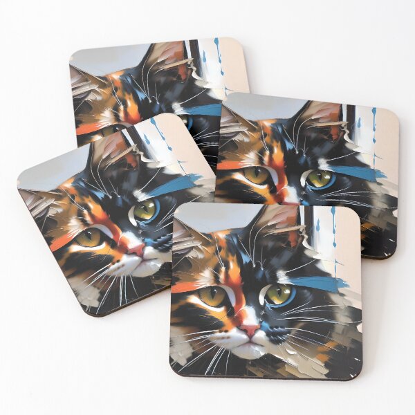 Item preview, Feline Fantasy: A mystical kitty oil painting designed and sold by KH-GardenEden.