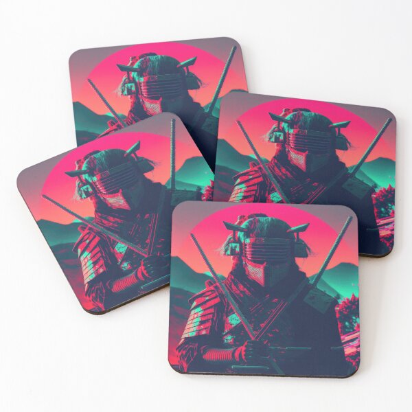 Item preview, Wandering Synthwave Samurai, Retro Glitch Art designed and sold by ArtificialEye.