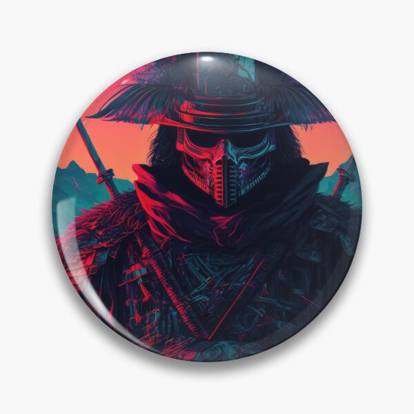 Item preview, Evil Wandering Synthwave Samurai, Retro Glitch Art designed and sold by ArtificialEye.