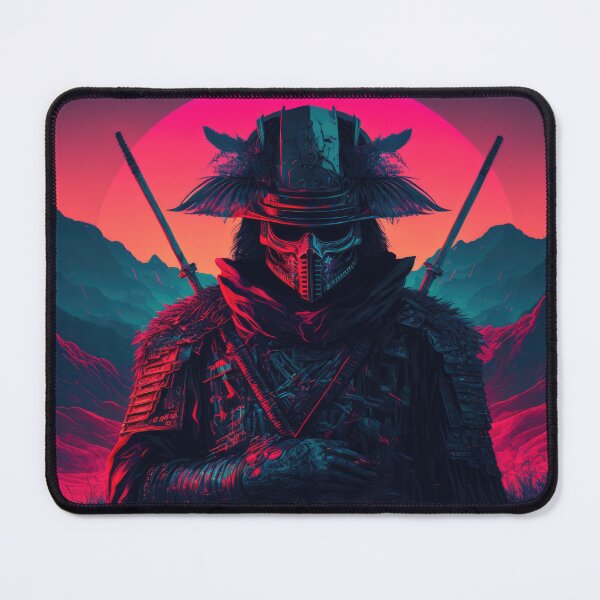 Item preview, Evil Wandering Synthwave Samurai, Retro Glitch Art designed and sold by ArtificialEye.