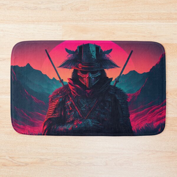 Item preview, Evil Wandering Synthwave Samurai, Retro Glitch Art designed and sold by ArtificialEye.