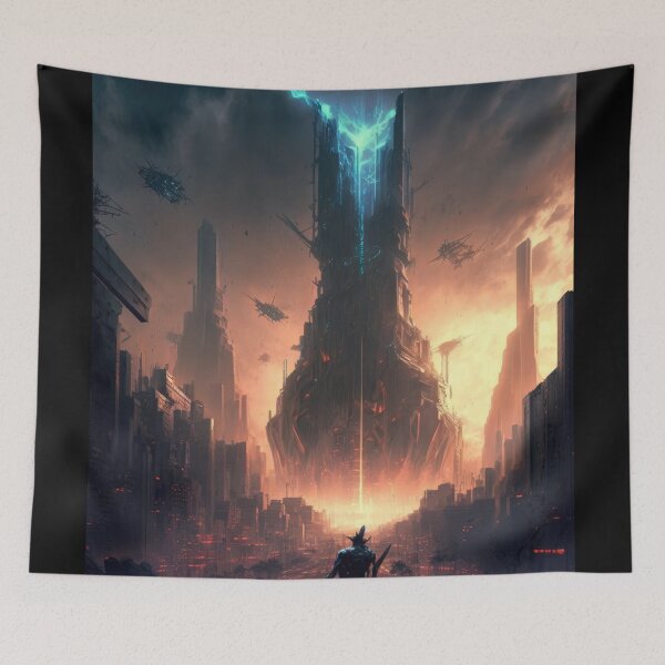 Item preview, Cyberpunk Tower of Doom (Transformers/Cybertron Inspired) designed and sold by ArtificialEye.