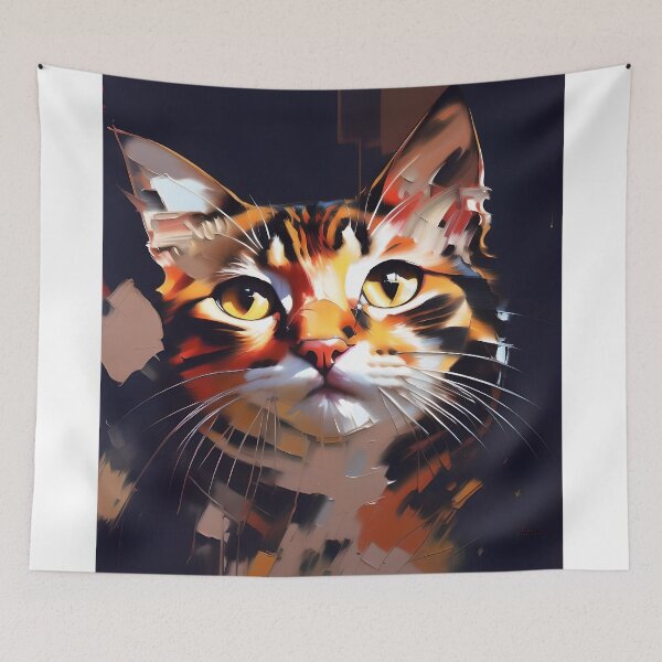 Item preview, Beauty: A peaceful kitty oil painting designed and sold by KH-GardenEden.