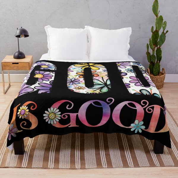 Item preview, RETRO VINTAGE FLORAL GOD IS GOOD TIE DYE designed and sold by FlutteringWings.