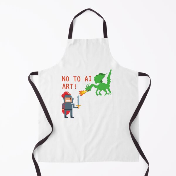 Item preview, No To AI Art 8 Bit Dragon Knight designed and sold by GSquaredDesigns.