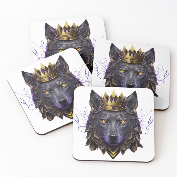Item preview, Majestic Wolf in Vibrant Purple and Yellow designed and sold by PabloMoraes.